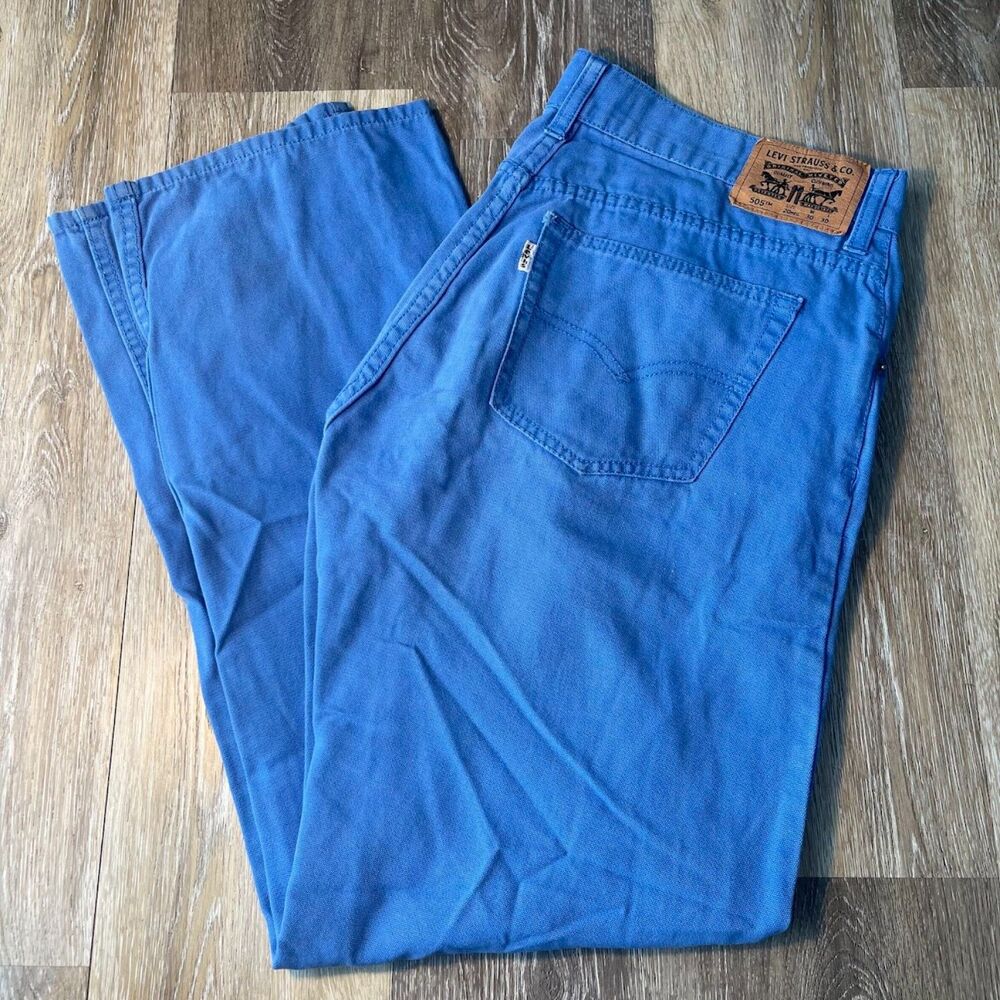 Levi Strauss 505 Straight Leg Mega Light Blue Pants White Tag W 30 L 30 Sz 20REG